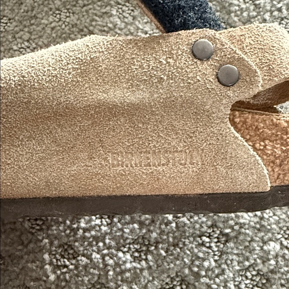 Beige Suede Birkenstock Sandals with Buckles - Picture 7 of 7